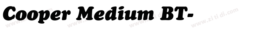 Cooper Medium BT字体转换